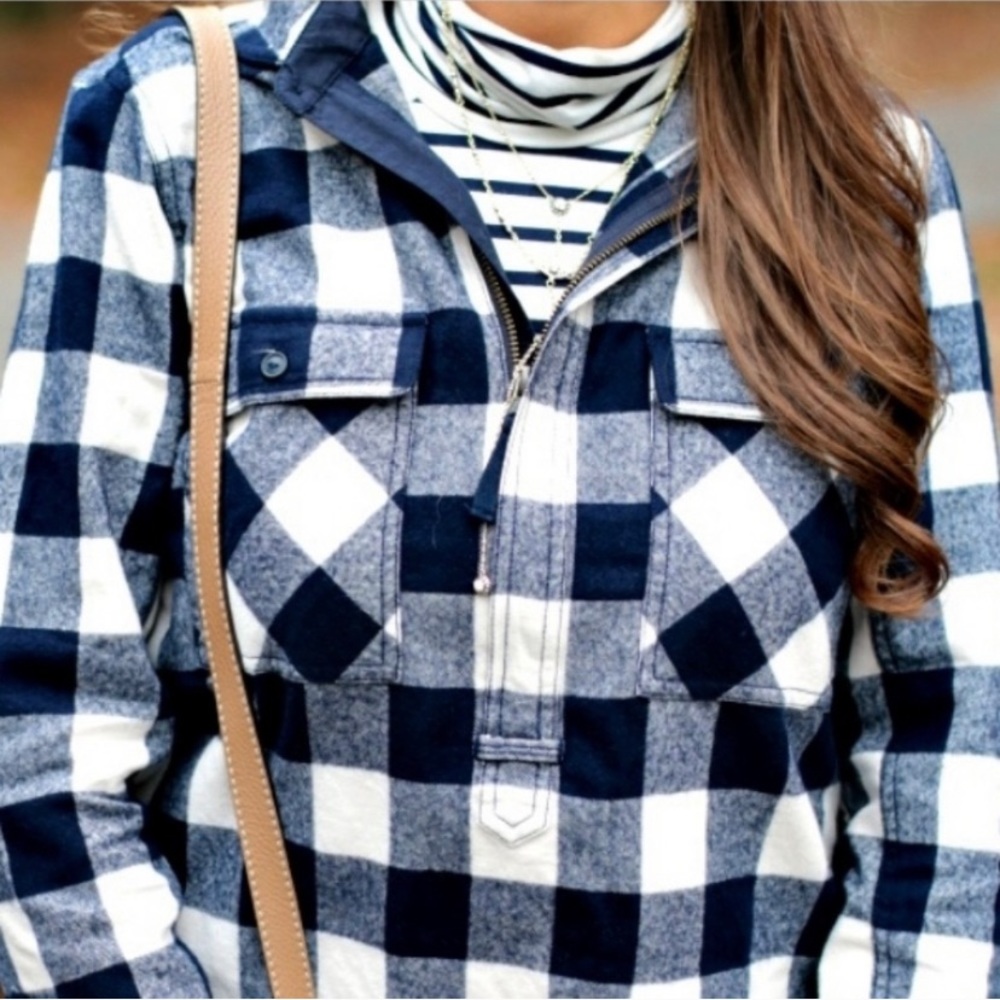 J. Crew Buffalo Check Flannel Shirt Jacket XS